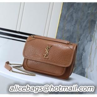 Promotional Saint Laurent Niki Baby bag in Grained Lambskin 633179 Dark Brown 2025