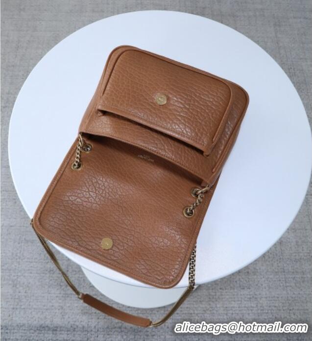 Promotional Saint Laurent Niki Baby bag in Grained Lambskin 633179 Dark Brown 2025