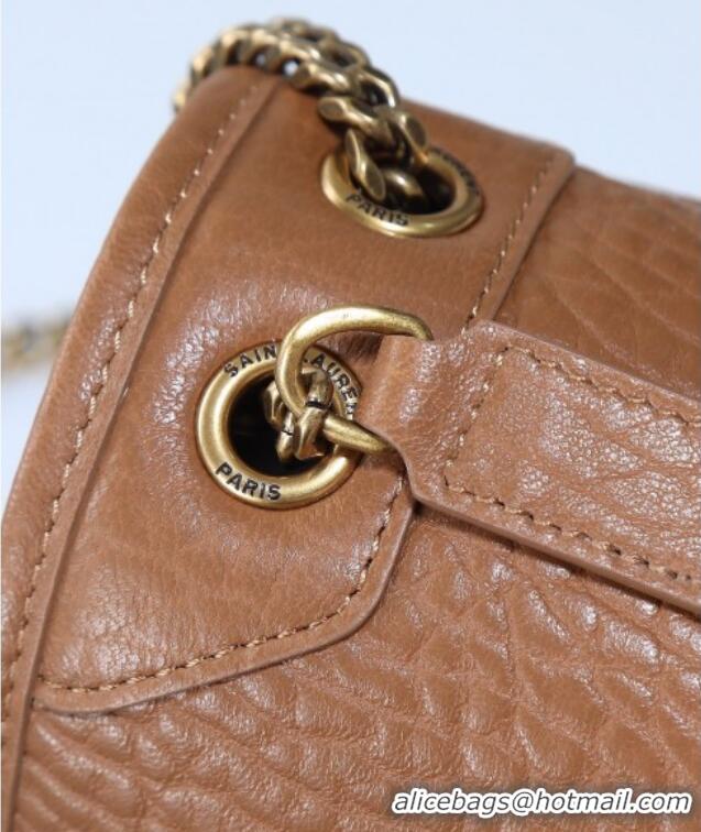 Promotional Saint Laurent Niki Baby bag in Grained Lambskin 633179 Dark Brown 2025