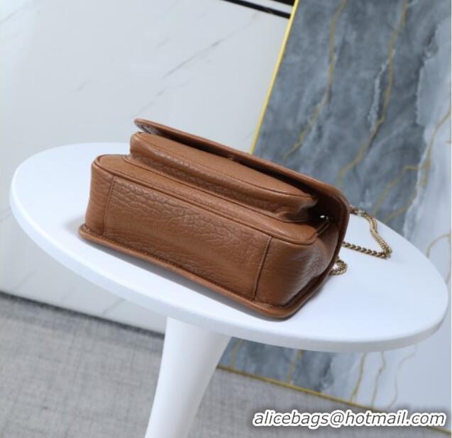 Promotional Saint Laurent Niki Baby bag in Grained Lambskin 633179 Dark Brown 2025
