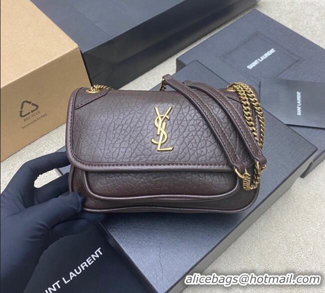 Grade Design Saint Laurent Niki Mini bag in Grained Lambskin 828736 Coffee 2025
