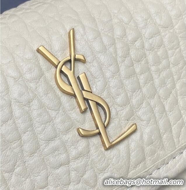 Good Quality Saint Laurent Niki Mini bag in Grained Lambskin 828736 White 2025