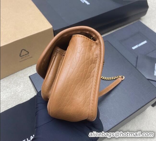 Top Quality Saint Laurent Niki Mini bag in Grained Lambskin 828736 Caramel 2025
