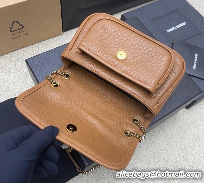 Top Quality Saint Laurent Niki Mini bag in Grained Lambskin 828736 Caramel 2025