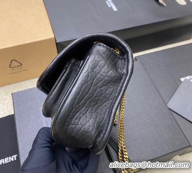 Famous Brand Saint Laurent Niki Mini bag in Grained Lambskin 828736 Black/Gold 2025