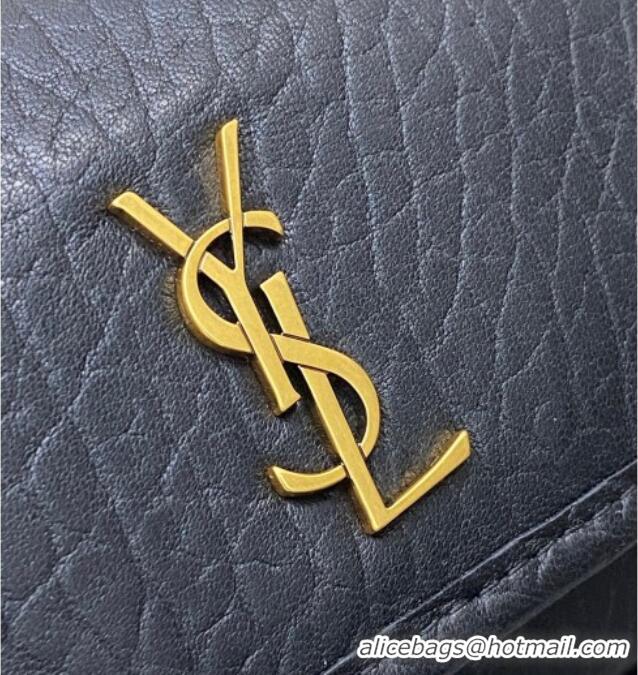 Famous Brand Saint Laurent Niki Mini bag in Grained Lambskin 828736 Black/Gold 2025