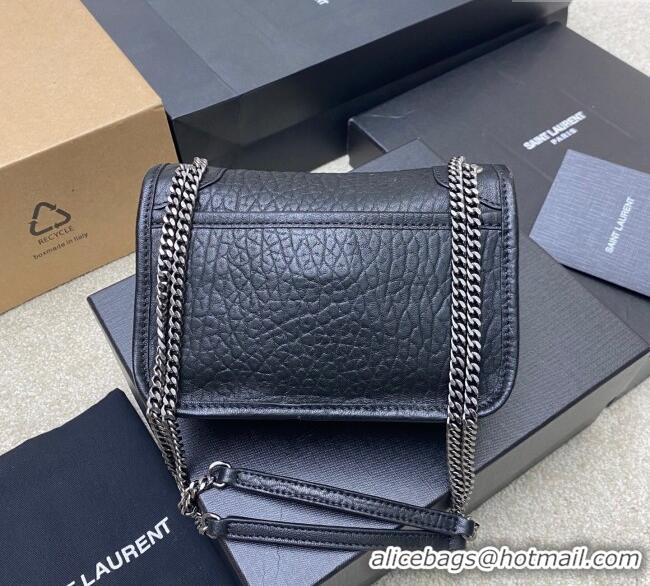 Buy Fashionable Saint Laurent Niki Mini bag in Grained Lambskin 828736 Black/Silver 2025