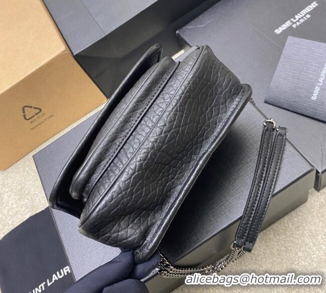 Buy Fashionable Saint Laurent Niki Mini bag in Grained Lambskin 828736 Black/Silver 2025