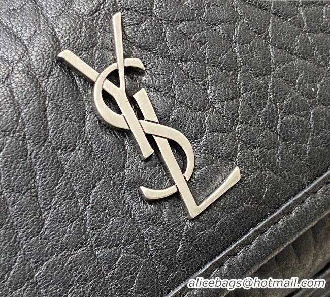 Buy Fashionable Saint Laurent Niki Mini bag in Grained Lambskin 828736 Black/Silver 2025