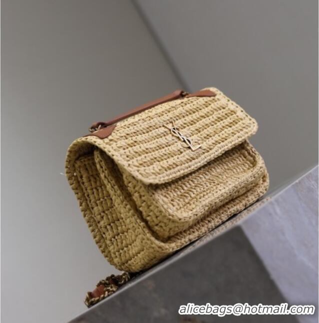 Promotional Saint Laurent Niki Mini bag in Raffia Straw 828736 Beige 2025