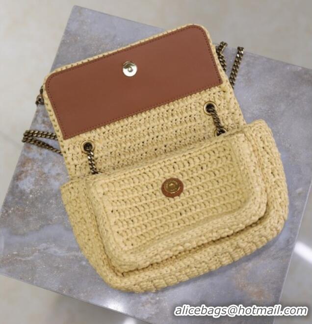 Promotional Saint Laurent Niki Mini bag in Raffia Straw 828736 Beige 2025