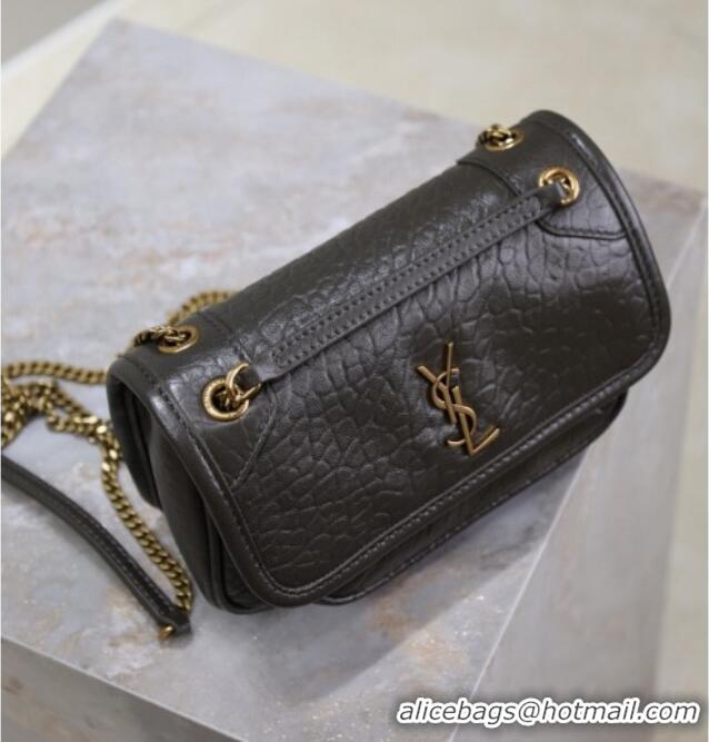 Super Quality Saint Laurent Niki Mini bag in Grained Lambskin 828736 Dark Green 2025