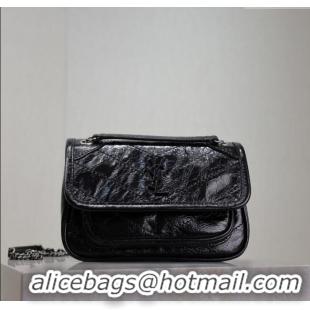 Best Price Saint Laurent Niki Mini bag in Oil Leather 828736 Black 2025