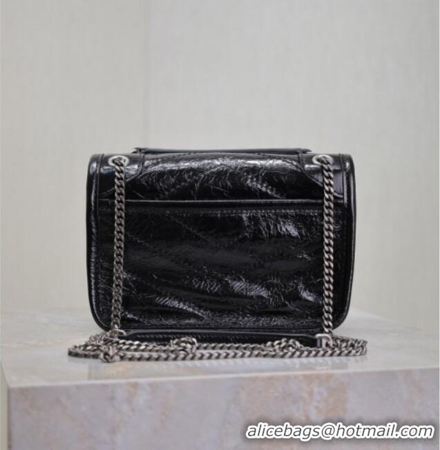 Best Price Saint Laurent Niki Mini bag in Oil Leather 828736 Black 2025