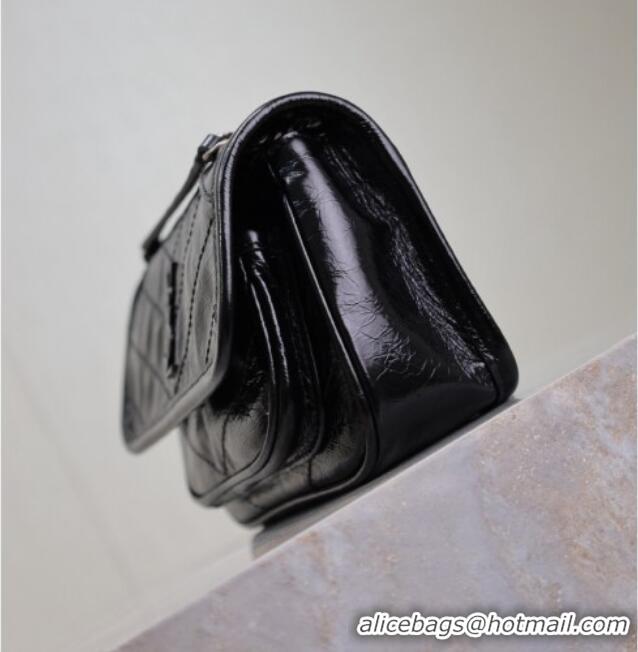 Best Price Saint Laurent Niki Mini bag in Oil Leather 828736 Black 2025