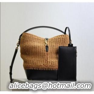 Cheap Price Saint Laurent LE 37 Bucket Bag in Hemp Rope and Leather 742828 2025