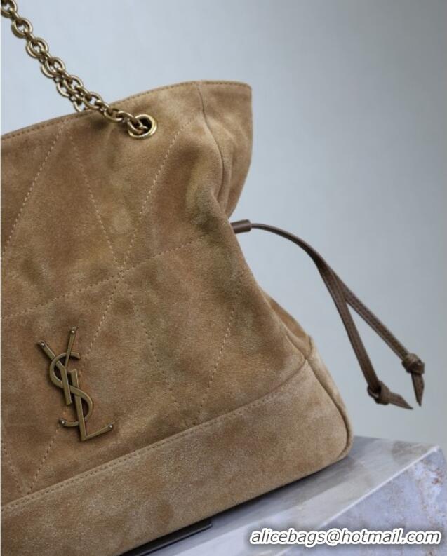 Best Price Saint Laurent Jamie Shopping Small Bag in Suede 833948 Brown 2025