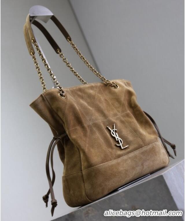 Best Price Saint Laurent Jamie Shopping Small Bag in Suede 833948 Brown 2025