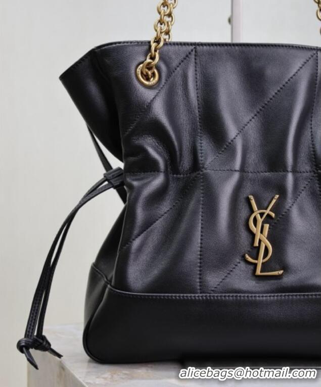 New Design Saint Laurent Jamie Shopping Small Bag in Lambskin 833948 Black 2025