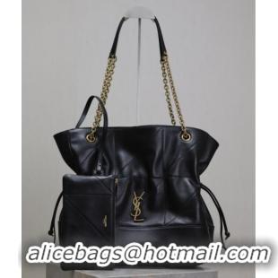 Luxury Discount Saint Laurent Jamie Shopping Bag in Lambskin 809824 Black 2025