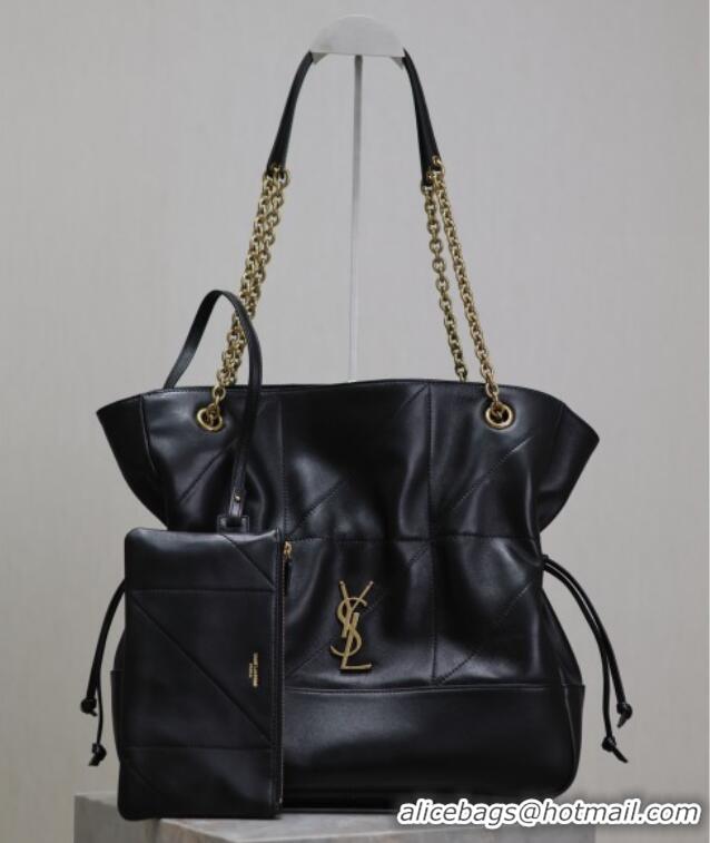 Luxury Discount Saint Laurent Jamie Shopping Bag in Lambskin 809824 Black 2025