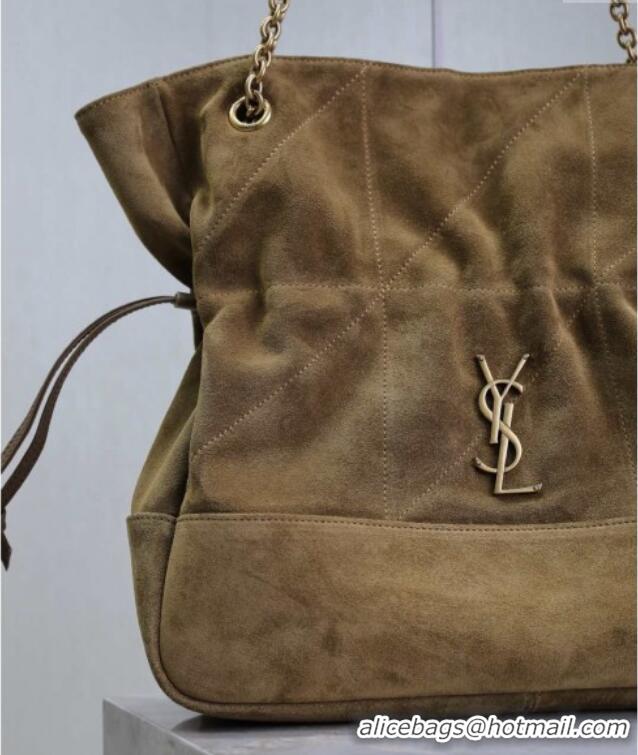 Big Discount Saint Laurent Jamie Shopping Bag in Suede 809824 Brown 2025
