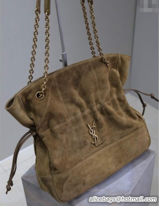 Big Discount Saint Laurent Jamie Shopping Bag in Suede 809824 Brown 2025