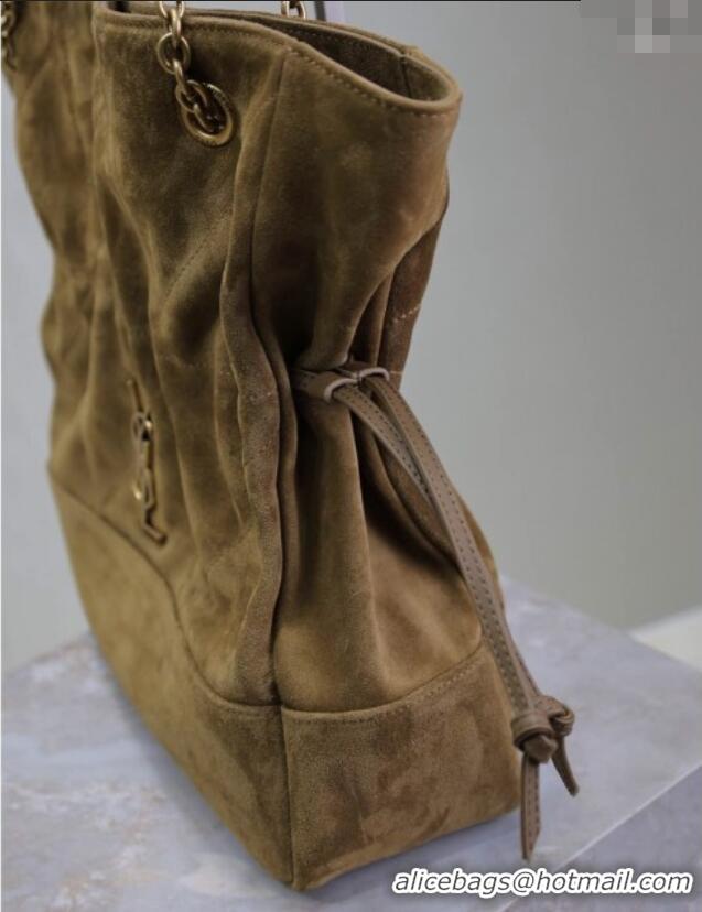 Big Discount Saint Laurent Jamie Shopping Bag in Suede 809824 Brown 2025