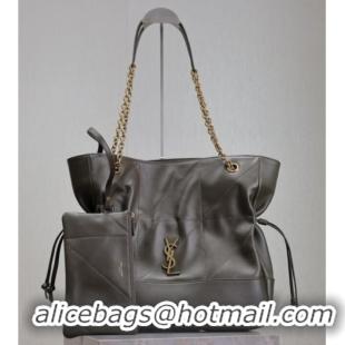 Good Taste Saint Laurent Jamie Shopping Bag in Lambskin 809824 Green 2025