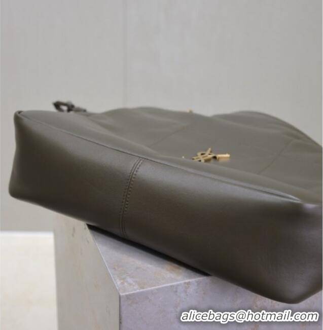 Good Taste Saint Laurent Jamie Shopping Bag in Lambskin 809824 Green 2025