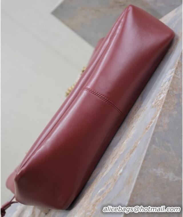 Top Grade Saint Laurent Jamie Shopping Bag in Lambskin 809824 Dark Burgundy 2025