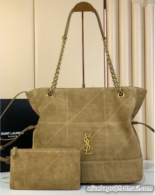 Big Discount Saint Laurent Jamie Shopping Bag in Suede 809824 Golden Leaf 2025