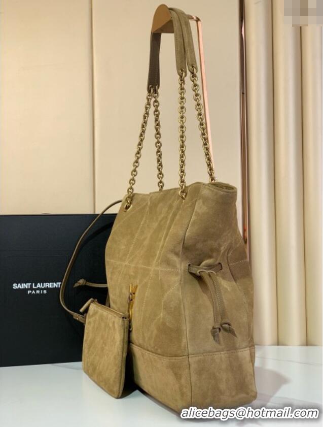 Big Discount Saint Laurent Jamie Shopping Bag in Suede 809824 Golden Leaf 2025