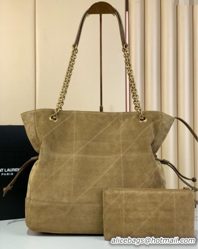 Big Discount Saint Laurent Jamie Shopping Bag in Suede 809824 Golden Leaf 2025