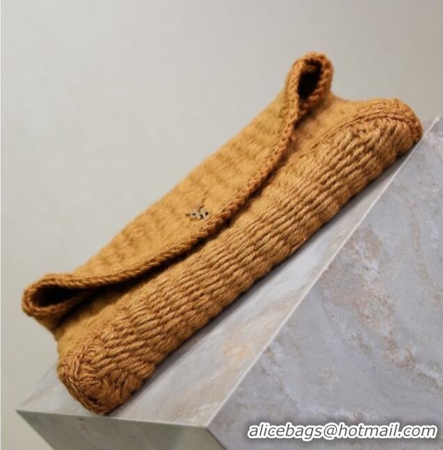 Promotional Saint Laurent Cassander Large Envelope Pouch in Rope 769307 Brown 2025