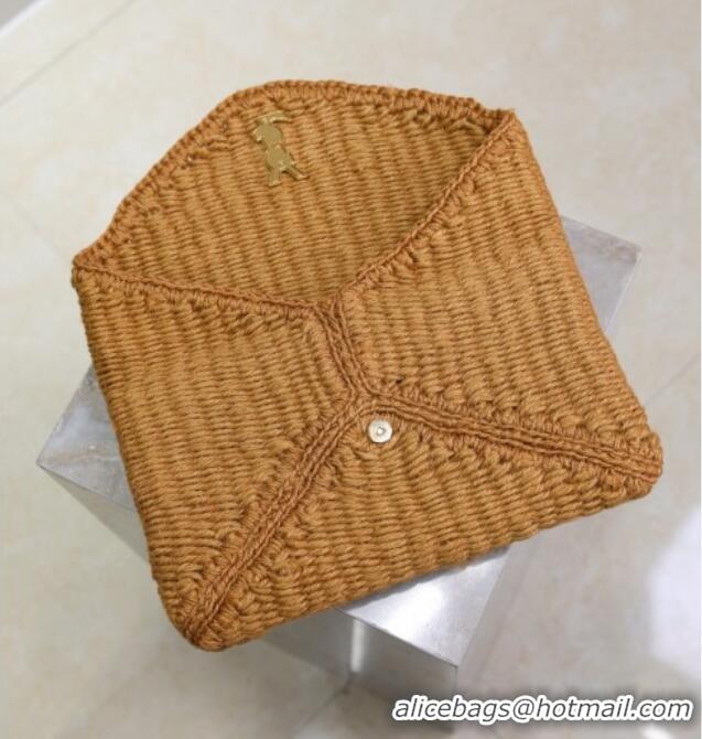 Promotional Saint Laurent Cassander Large Envelope Pouch in Rope 769307 Brown 2025