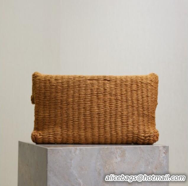 Promotional Saint Laurent Cassander Large Envelope Pouch in Rope 769307 Brown 2025