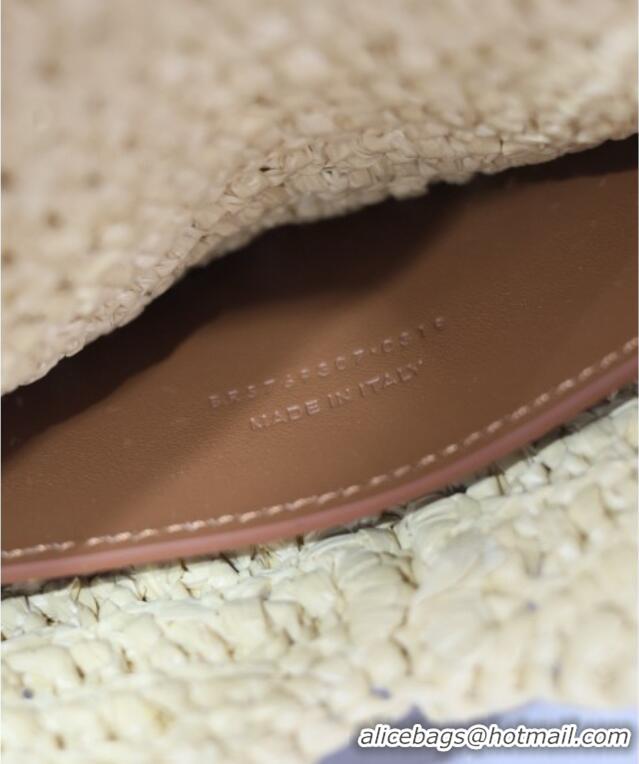 Top Design Saint Laurent Cassander Large Envelope Pouch in Rafia Straw 769307 Beige 2025