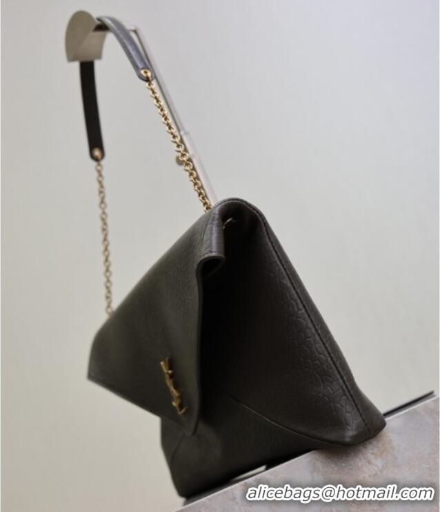 Buy Cheap Saint Laurent Cassander XXL Envelope Pouch On Chain in Grained Lambskin 841702 Green 2025