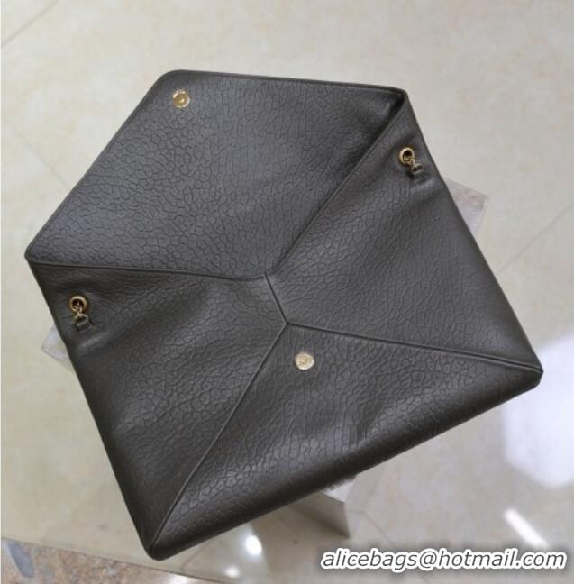 Buy Cheap Saint Laurent Cassander XXL Envelope Pouch On Chain in Grained Lambskin 841702 Green 2025