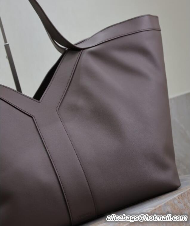 Best Price Saint Laurent Y Tote Bag in Leather 817602 Coffee 2025