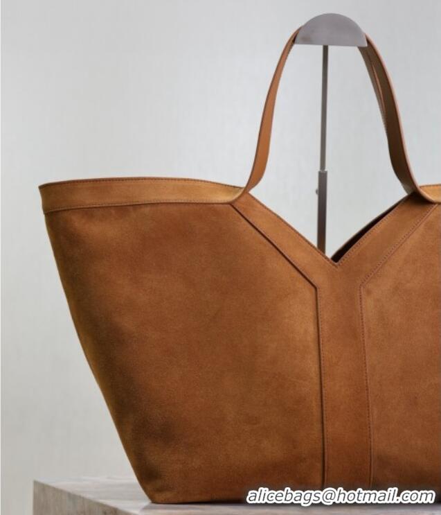 Buy Cheap Saint Laurent Y Tote Bag in Suede 817602 Brown 2025