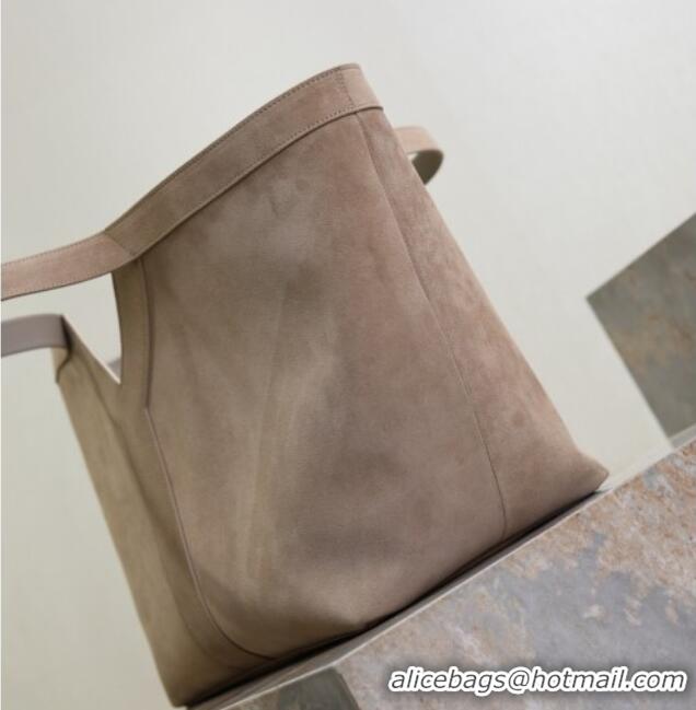 Top Quality Saint Laurent Y Tote Bag in Suede 817602 Grey 2025