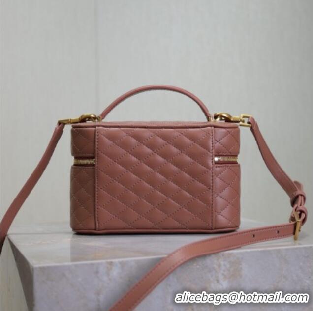 Reasonable Price Saint Laurent Gaby Vanity Bag in Quilted Lambskin 766731 Barely Pink 2025