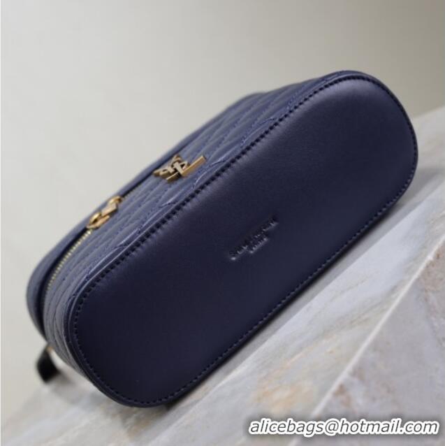 Promotional Saint Laurent Gaby Vanity Bag in Quilted Lambskin 766731 Abesse Blue 2025