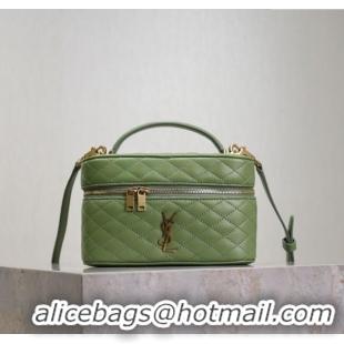 Buy Cheap Saint Laurent Gaby Vanity Bag in Quilted Lambskin 766731 Avocado Green 2025