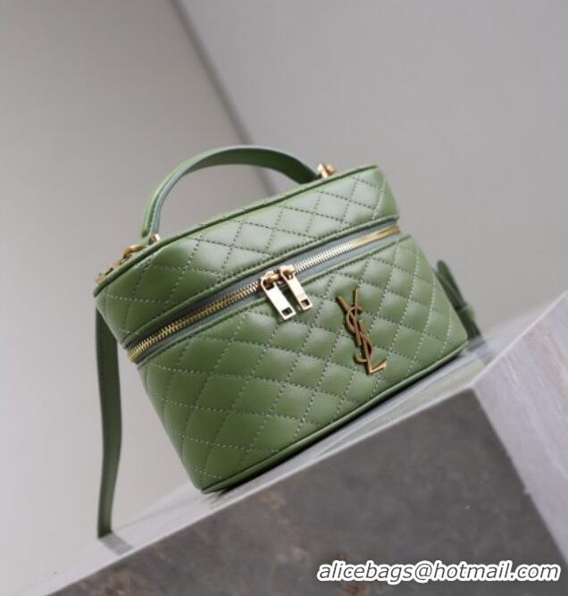 Buy Cheap Saint Laurent Gaby Vanity Bag in Quilted Lambskin 766731 Avocado Green 2025