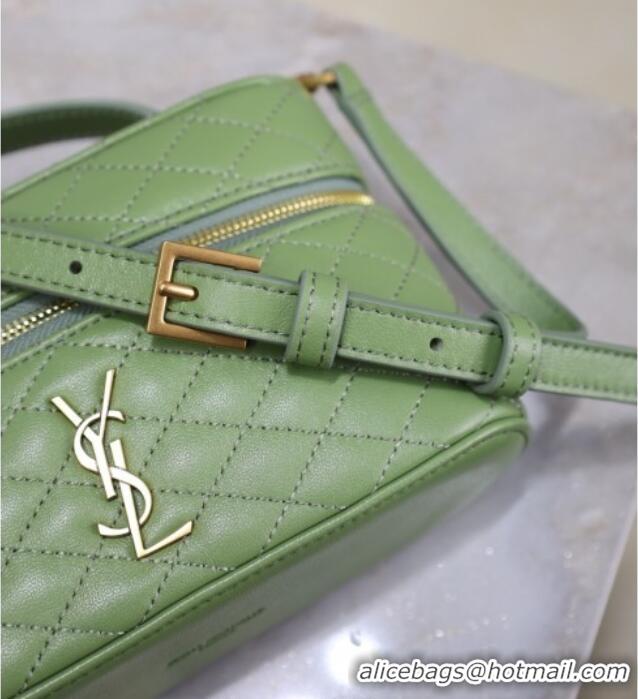 Buy Cheap Saint Laurent Gaby Vanity Bag in Quilted Lambskin 766731 Avocado Green 2025