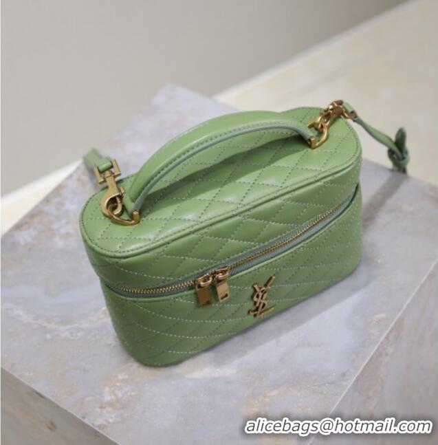 Buy Cheap Saint Laurent Gaby Vanity Bag in Quilted Lambskin 766731 Avocado Green 2025