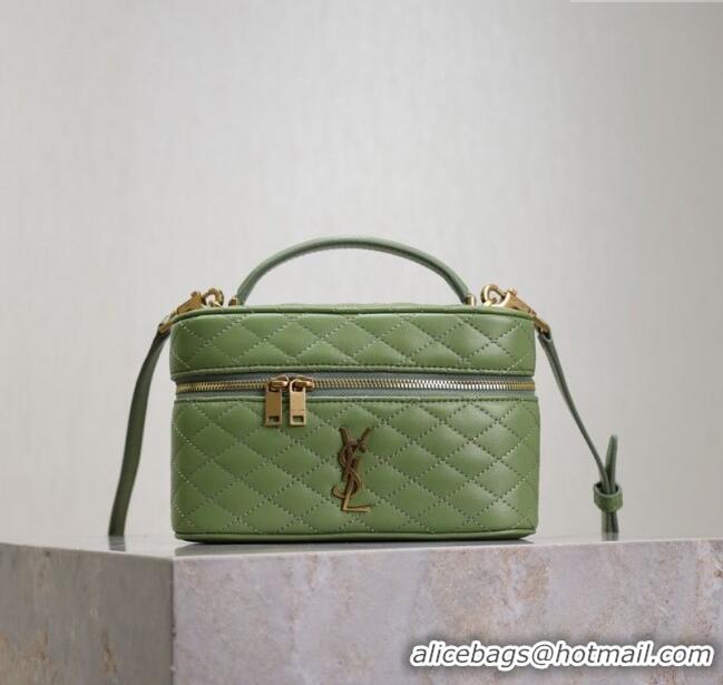 Buy Cheap Saint Laurent Gaby Vanity Bag in Quilted Lambskin 766731 Avocado Green 2025